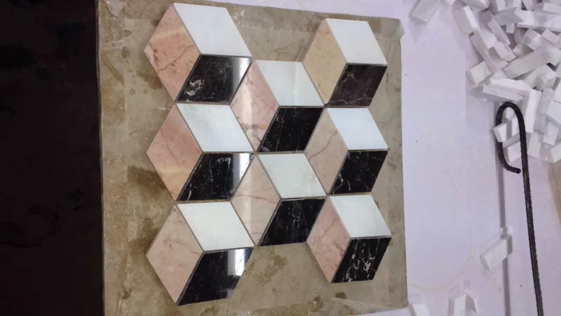 3d mosaic marble tiles natural white carrara marble tiles pattern d detail