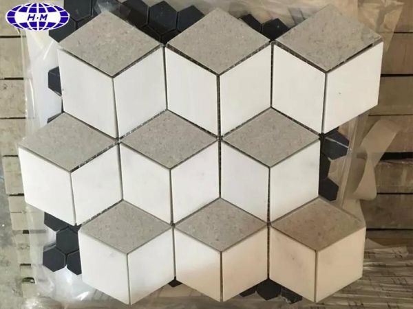 3d mosaic marble tiles natural white carrara marble tiles 600x450