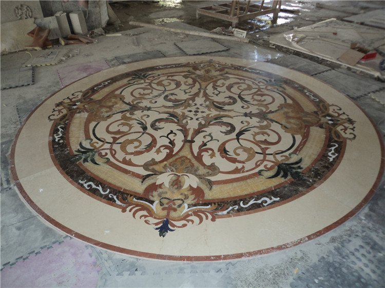 custom stone medallions tile compass floor medallions finished 3m pattern design