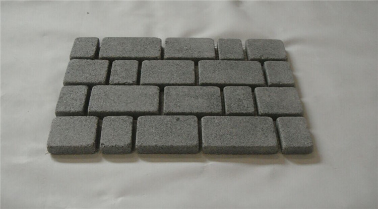 fan shaped g654 dark grey granite driveway paver