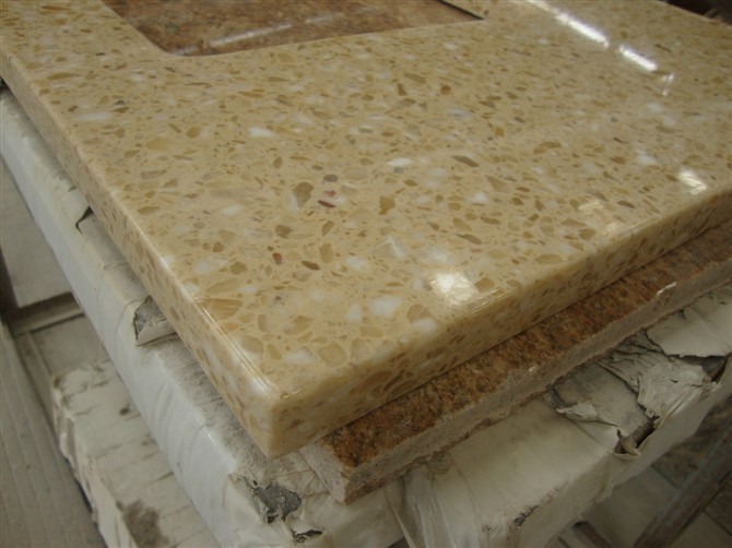 hangmao beige artificial marble bathroom vanity