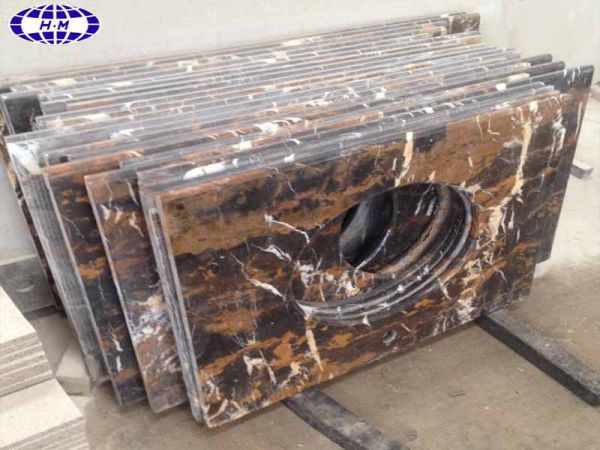 portoro marble stone bathroom vanity top
