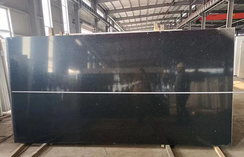 Pure White Quartz Sparkling Black Quartz Slabs Export To Russia 2024 (7)